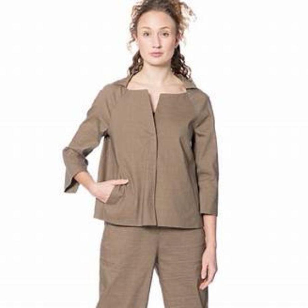 Annette Gortz Linen Blend Minimalist 3/4 Sleeve ‘Ala Jacket’ Size Medium (40)